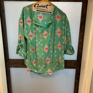 Cute, bright, western style, boutique top!